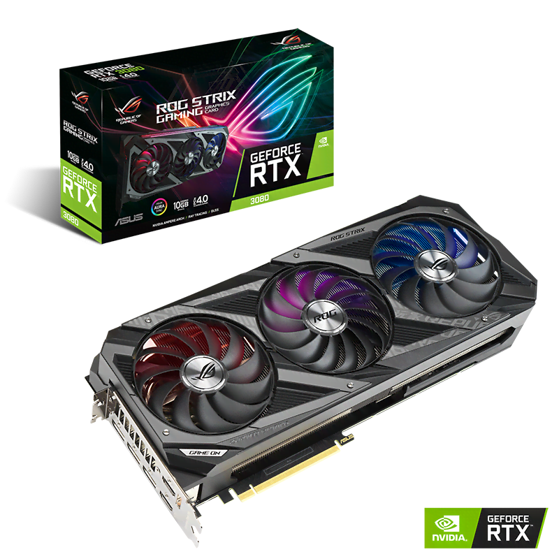 Asus ROG-STRIX-RTX3080-O10G-GAMING LHR  - Carte graphique Asus - 0