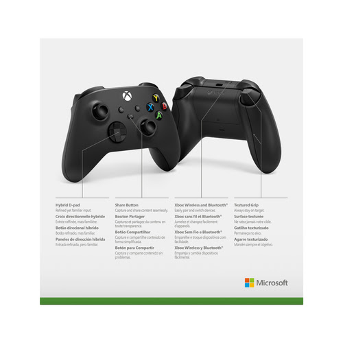 Microsoft Manette Noire Sans Fil Xbox - Périphérique de jeu - 4