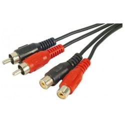 Rallonge Audio 2xRCA M/F 10m  - Connectique TV/Hifi/Video - 0