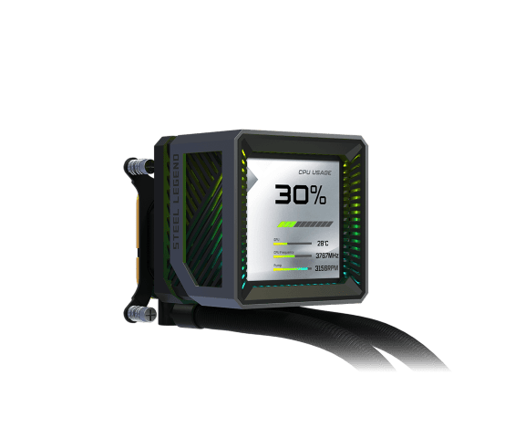 ASRock STEEL LEGEND DARK 360 LCD - 360mm - Noir - Watercooling - 5