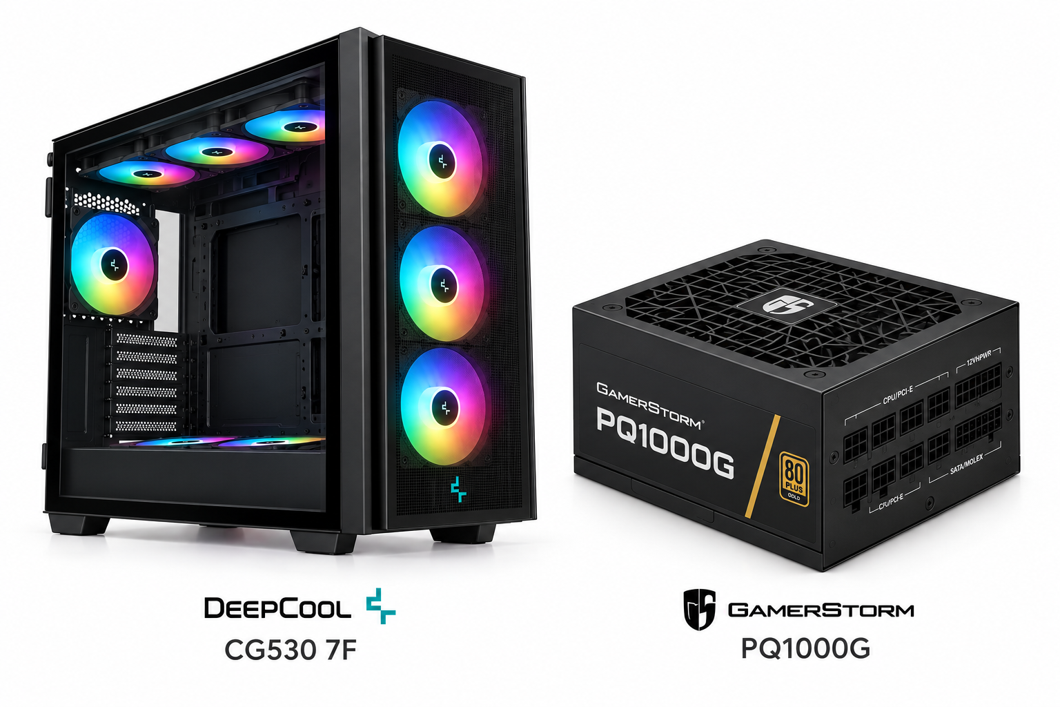 Deepcool CG530 7F Noir+GamerStorm PQ1000G
