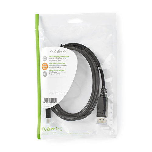Cable Mini Display port vers Displayport 1.4 - 2m  - 1