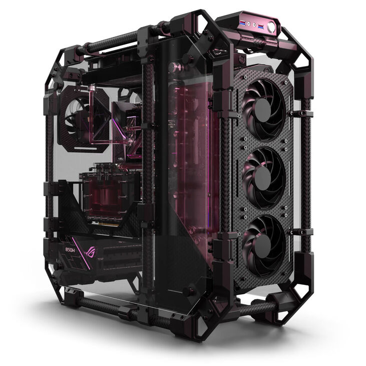 Alphacool Apex Pro Skeleton Carbon Noir - Boîtier PC Alphacool - 0