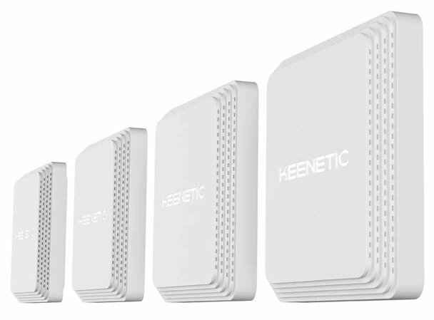 Point d'accès et Répéteur WiFi KEENETIC Orbiter Pro Pack de 4 - AC1300/Mesh/Wi-Fi 5/PoE