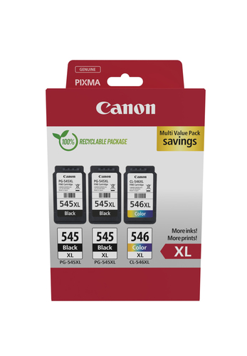 image produit Canon Pack Noire*2 + Couleur - PG-545XLx2/CL-546XL MULTI Cybertek