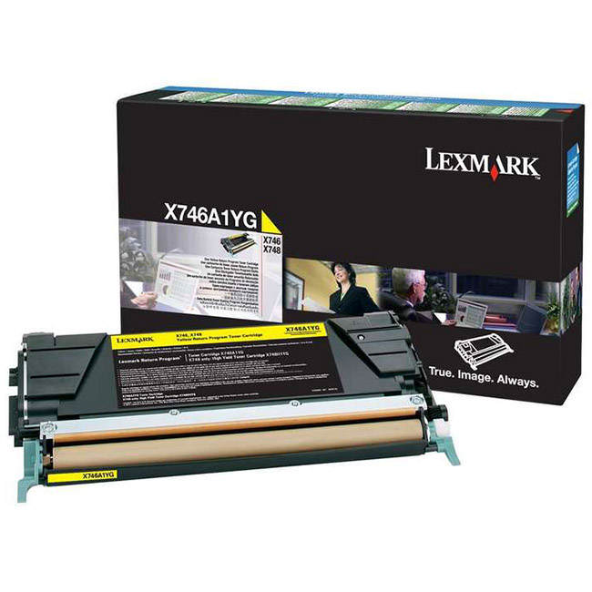 Toner Jaune 7000p. - X746A1YG pour imprimante Laser Lexmark - 0