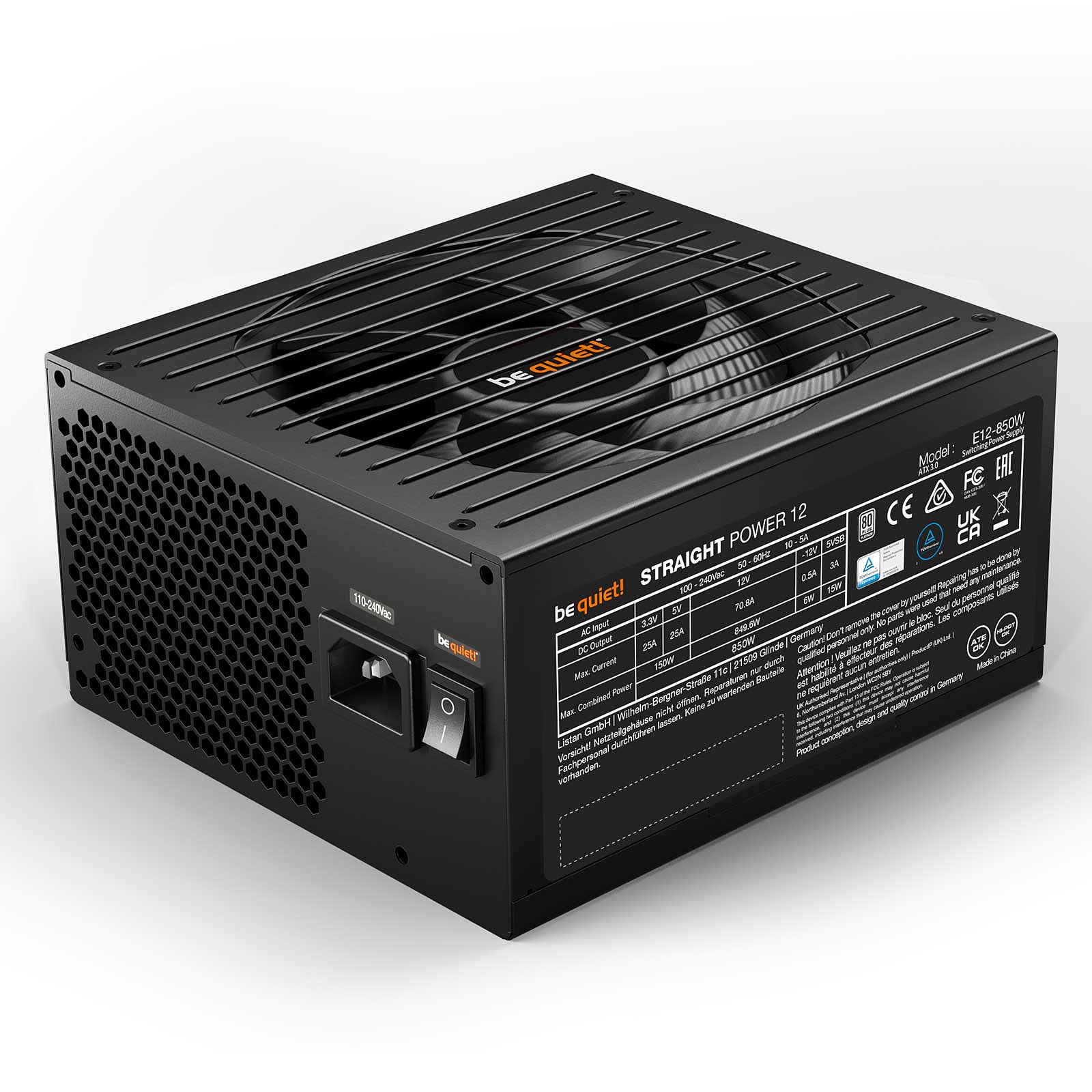 Be Quiet! Straight Power 12 80+ PLAT (850W) - Alimentation - 0