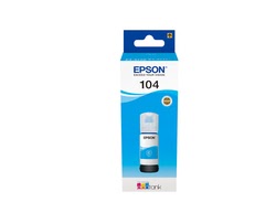 Consommable imprimante Epson Bouteille 104 EcoTank Cyan Cybertek