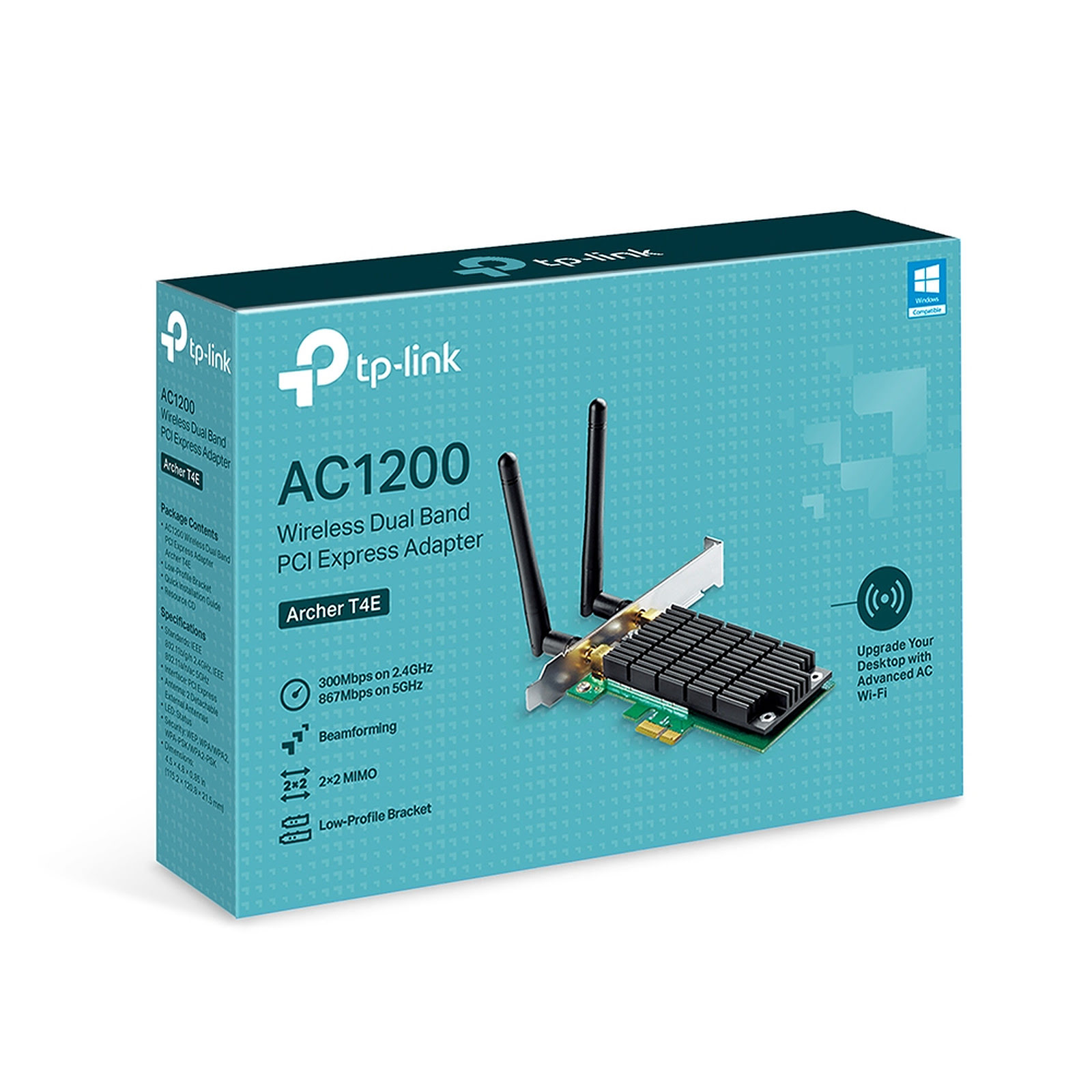TP-Link PCI-E WiFi 802.11AC 1200Mbits - ARCHER T4E - Carte réseau - 1