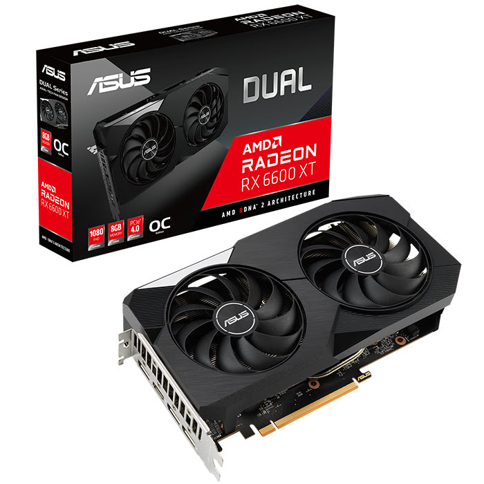 Asus DUAL-RX6600XT-O8G  - Carte graphique Asus - Cybertek.fr - 0