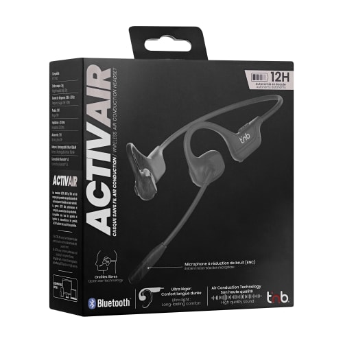 T'nB ACTIVAIR Air conduction Noir - Micro-casque - Cybertek.fr - 1