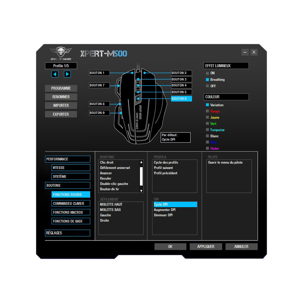 Spirit Of Gamer XPERT-M500 - Souris PC Spirit Of Gamer - 8