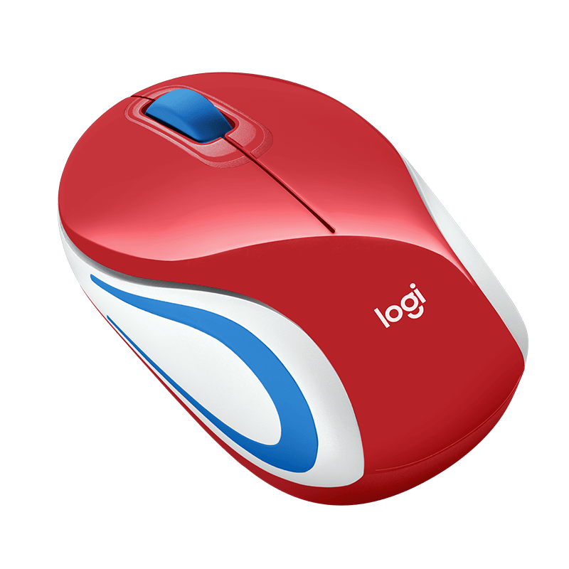 Logitech Wireless Mini Mouse M187 Red - Souris PC Logitech - 2