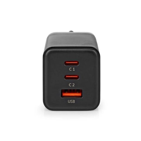 Nedis Chargeur GaN Power Delivery 65W - 3 ports - Noir (WCGPD65W100BK) - Achat / Vente Chargeur sur Cybertek.fr - 1