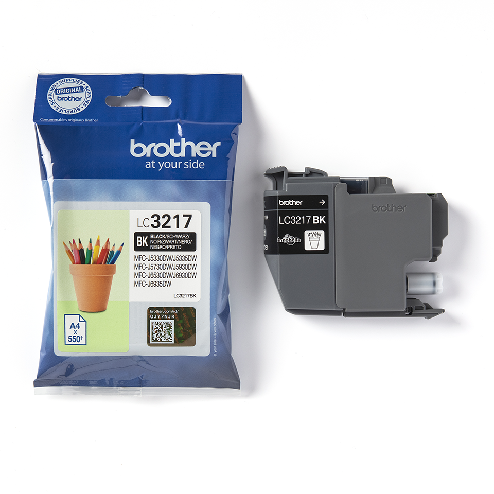 Cartouche LC3217BK Noire pour imprimante Jet d'encre Compatible Brother - 1