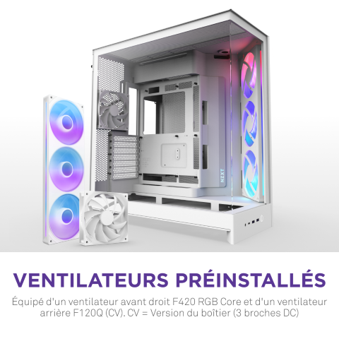 NZXT H9 Flow RGB Blanc Blanc - Boîtier PC NZXT - Cybertek.fr - 6