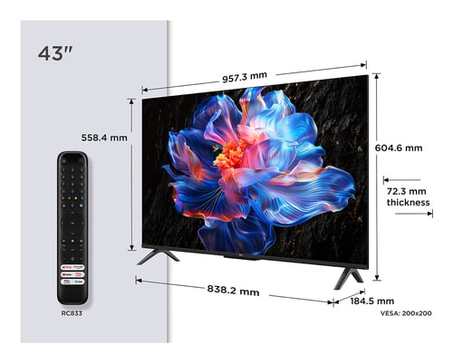 TCL 43P69K 43" 4K/60Hz/Google TV/Wifi/BT/HDR10 - TV TCL - 1