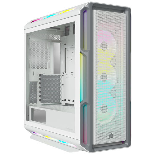 Corsair iCUE 5000T RGB Tempered White Blanc - Boîtier PC Corsair