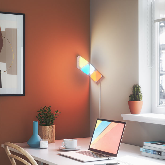 Nanoleaf Shapes Mini Triangles Starter Kit - 5 Pièces (NL48-5002TW-5PK) - Achat / Vente Objet connecté / Domotique sur Cybertek.fr - 4