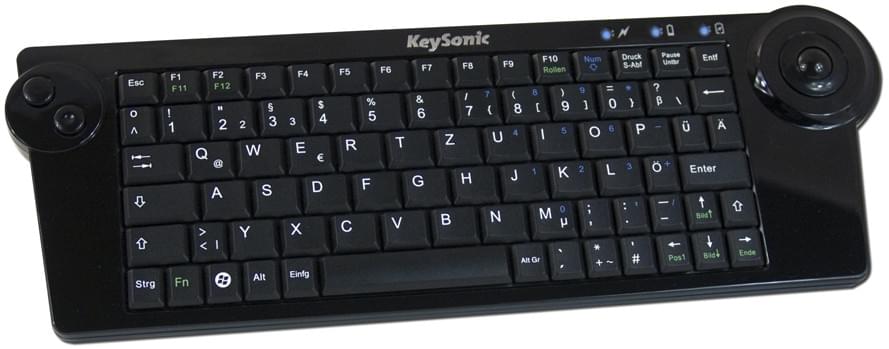 Keysonic KSK-3200 RF Mini clavier RF 2.4Ghz. +TrackBall - Clavier PC - 0