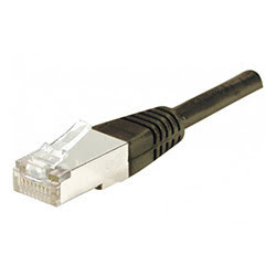 image produit  Cable Reseau Cat.6 F/UTP Noir - 3m Cybertek