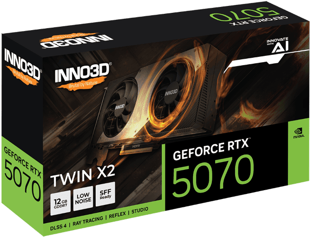 Inno3D GeForce RTX 5070 TWIN X2#  - Carte graphique Inno3D - 1
