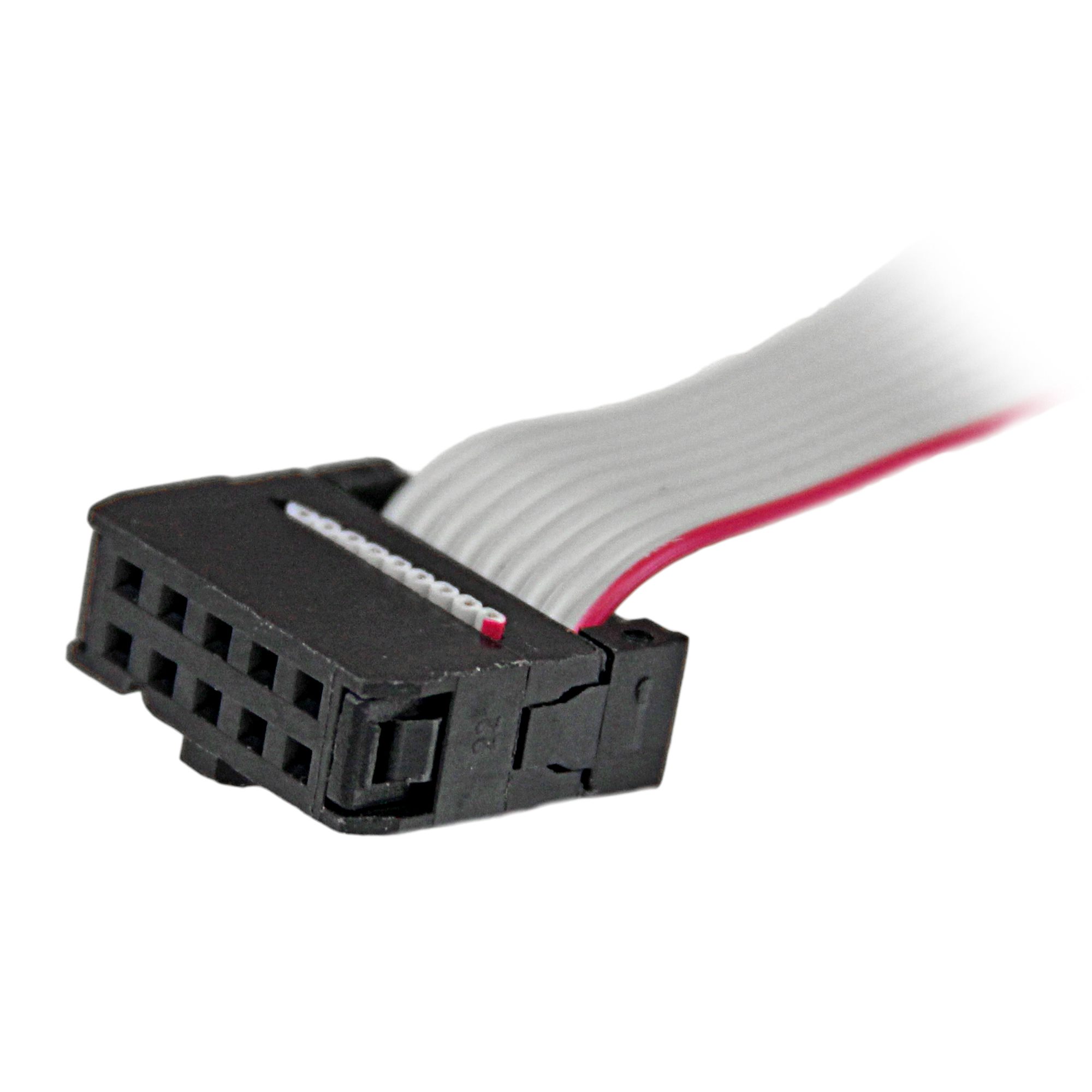 DB9 Male avec plaque support vers IDC 10 Femelle  - Connectique PC - 2