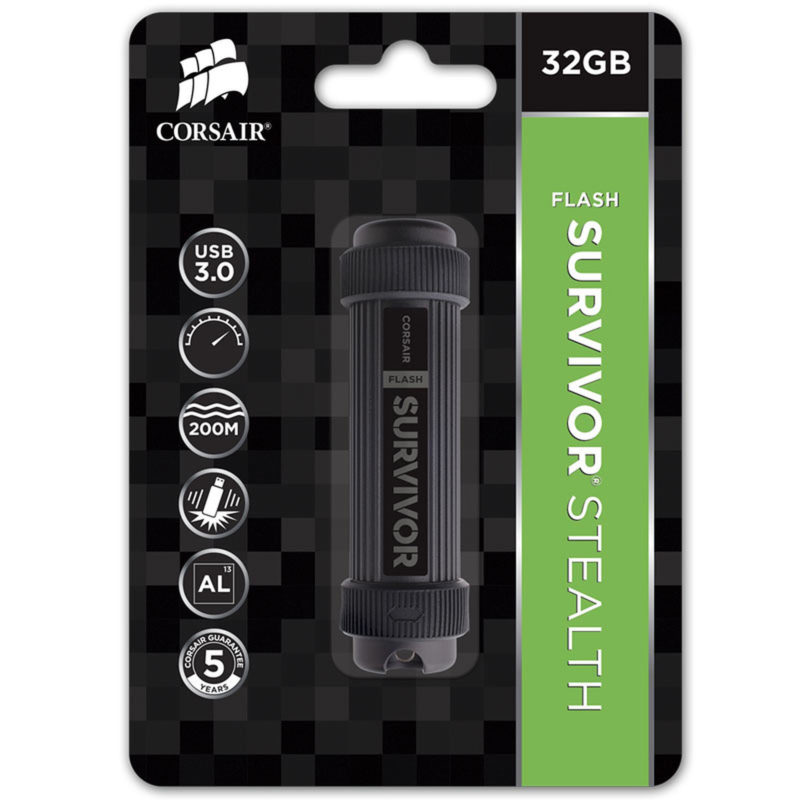 Clé USB Corsair Clé 32Go USB 3.0 Flash Survivor Stealth