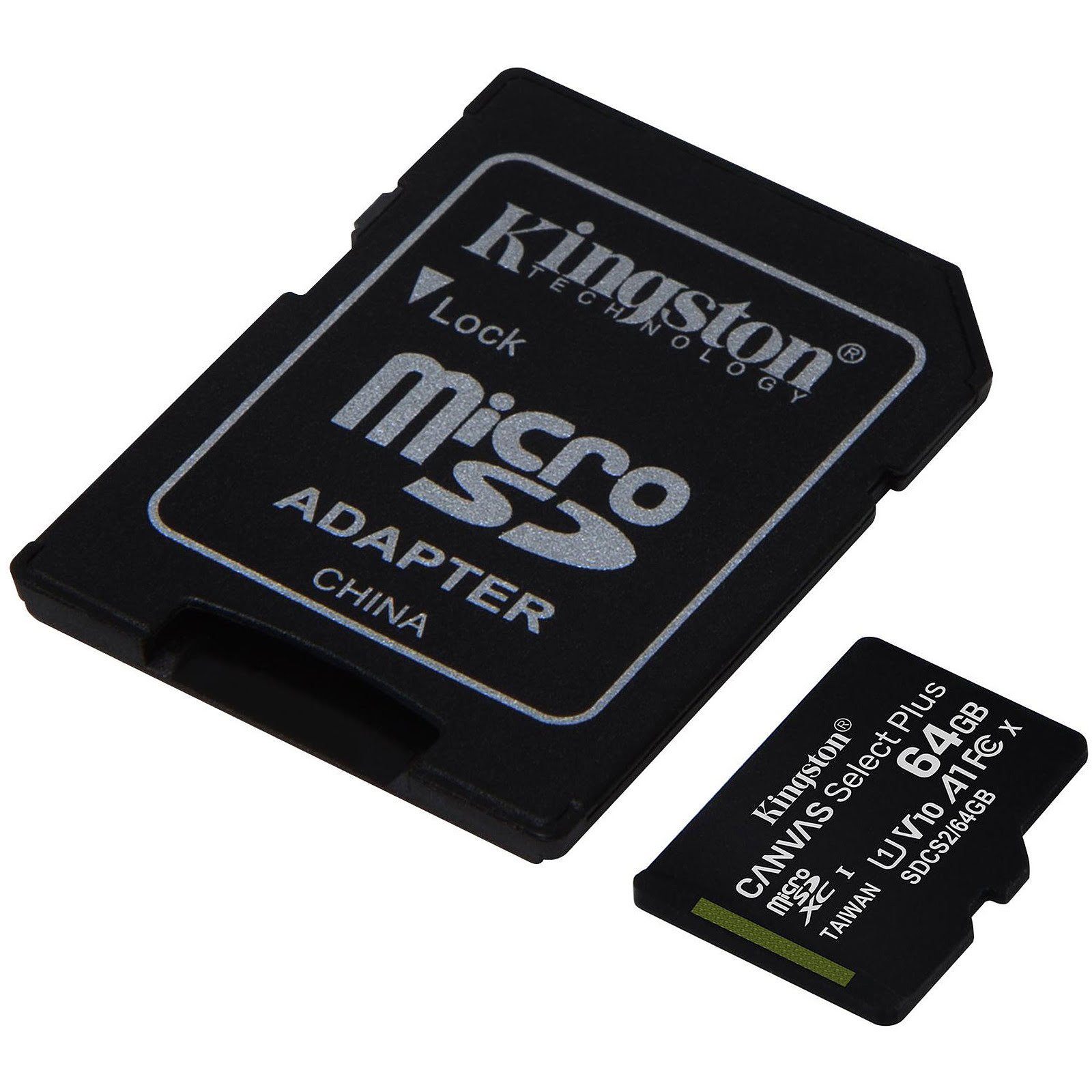 Kingston Micro SDHC 64Go Class 10 + Adapt - Carte mémoire - 2