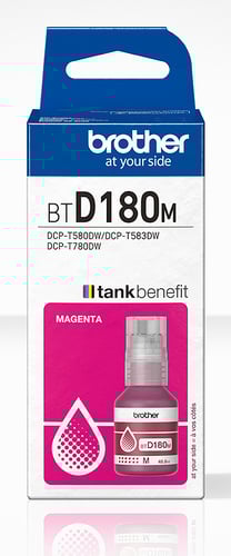 Cartouche d'encre BTD180M - Magenta pour imprimante Jet d'encre Brother - 1