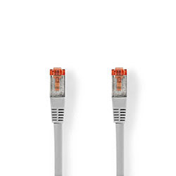 image produit  Cable Reseau Cat.6 S/FTP LS0H Gris - 0.5m Cybertek