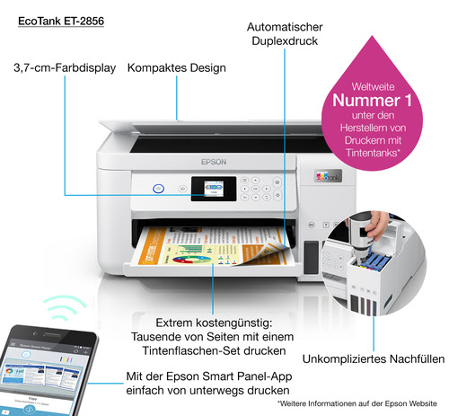 Imprimante multifonction Epson EcoTank ET-2856 - Cybertek.fr - 26