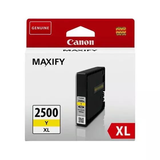Cartouche PGI-2500XLY Yellow pour imprimante Jet d'encre Compatible Canon - 0