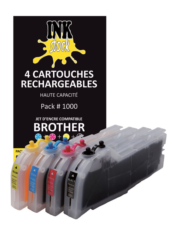InkStock Pk 4 cart. recharg. LC51/37/960/970/1000 - Cybertek.fr - 0