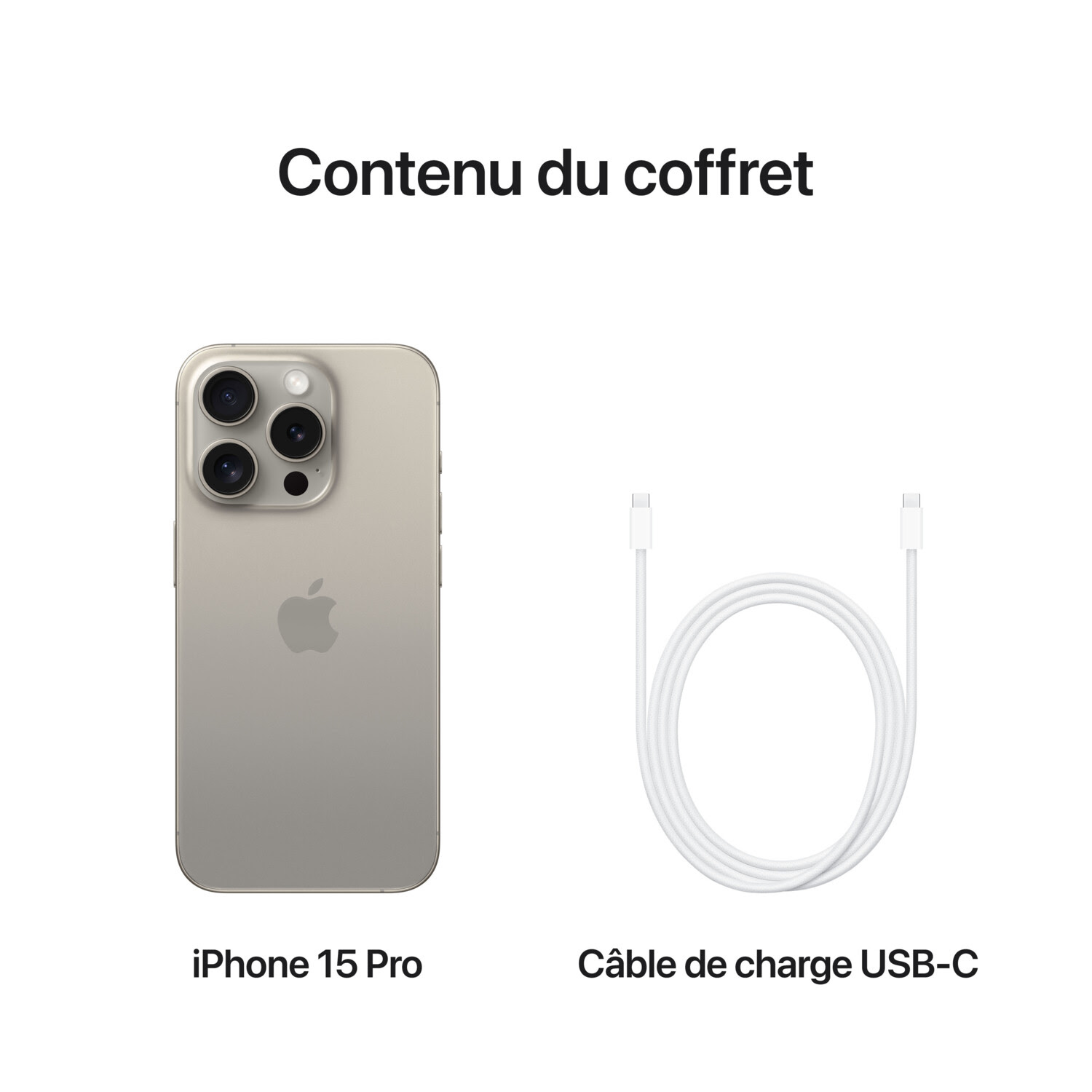Apple iPhone 15 Pro 256Go - Titane Naturel - Téléphonie Apple - 4