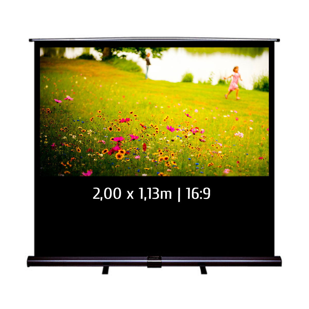 image produit Kimex International Ecran de projection Pull Up 2,00x1,13m 16:9 Cybertek