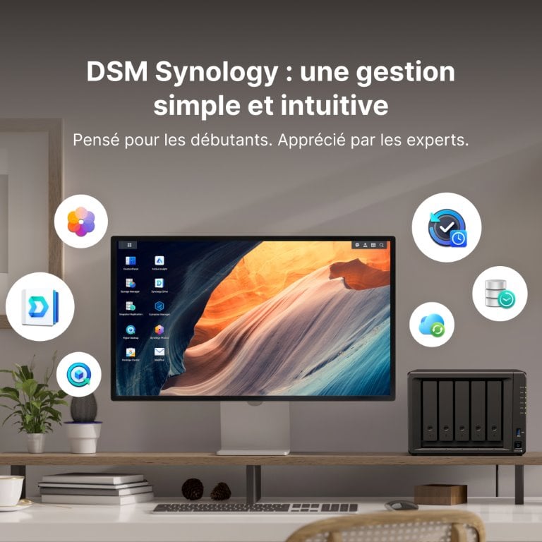 Synology DS1525+ - 5 baies - Serveur NAS Synology - Cybertek.fr - 11