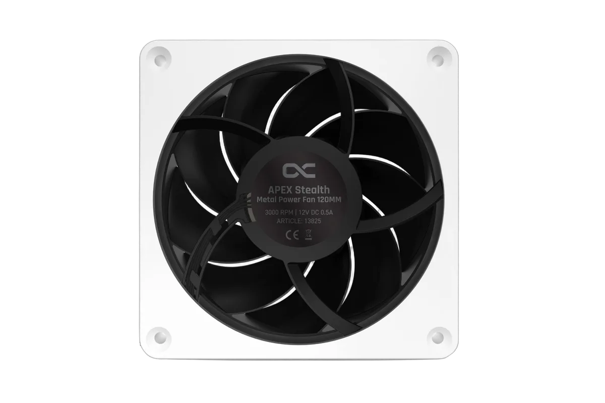 Alphacool Apex Stealth Metal 120mm - 3000rpm Blanc, vue 2