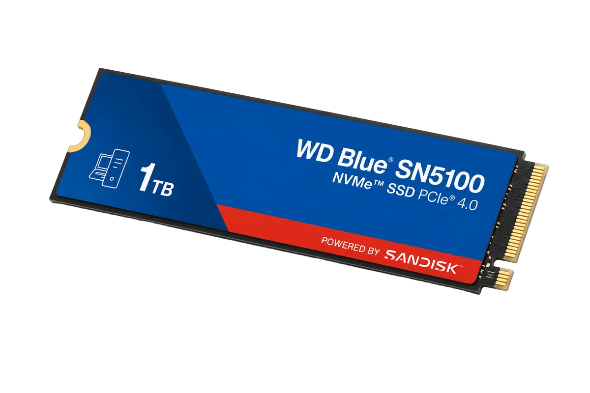 WD SN5100 Blue 1To Gen4 NVMe M.2 OEM, vue 1