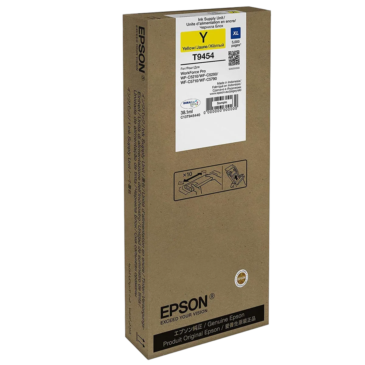 Epson Cartouche d'encre Jaune XL WF-C5 Series - T9454, vue 1