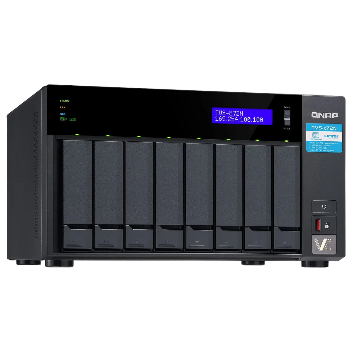 Qnap TVS-872N-i3-8G - 8 HDD, vue 5