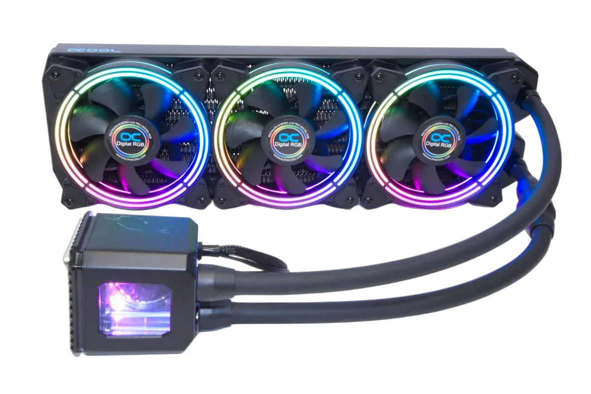 Alphacool Eisbaer Aurora 360mm CPU - Noir ARGB V1.1, vue 1