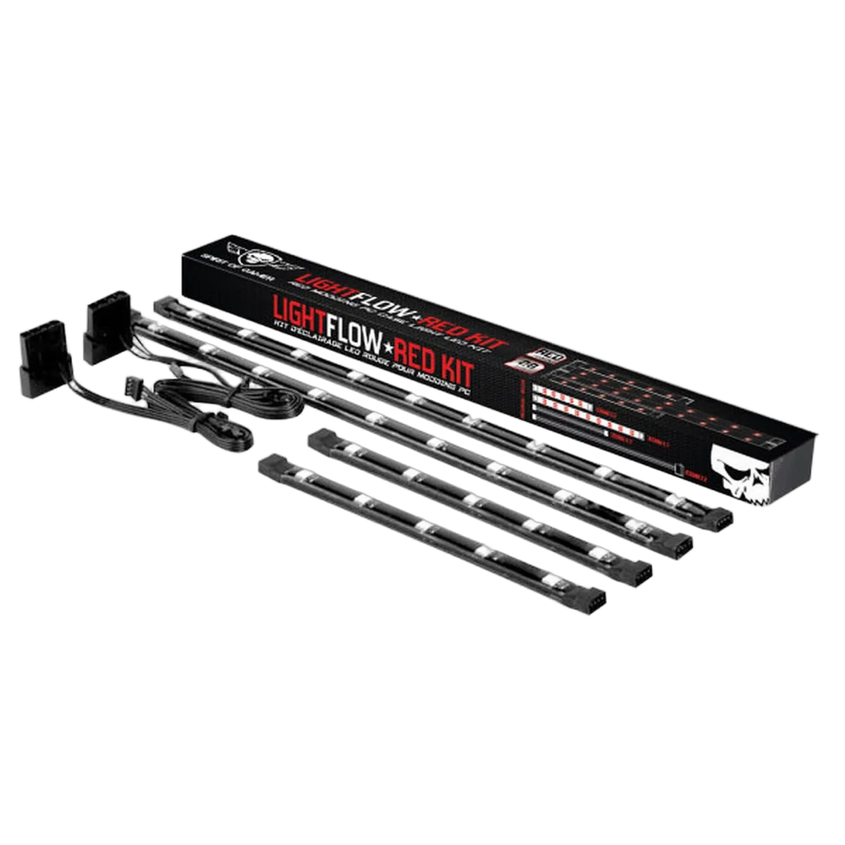 Spirit Of Gamer Kit 4 barres LEDS rouges magnétiques, vue 2