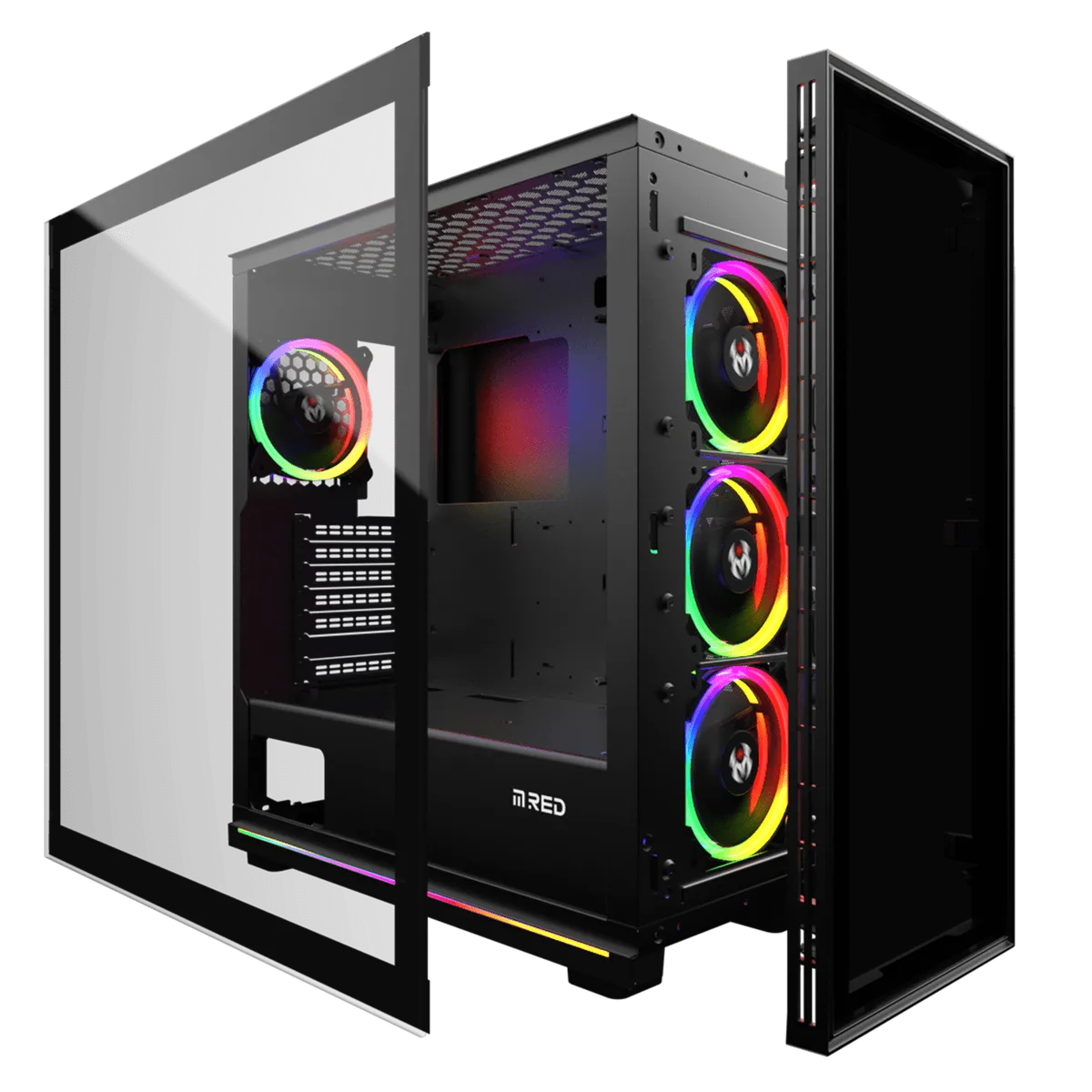 M.RED BLACK DESTROYER Glass-G - ARGB - MT/ATX, vue 2