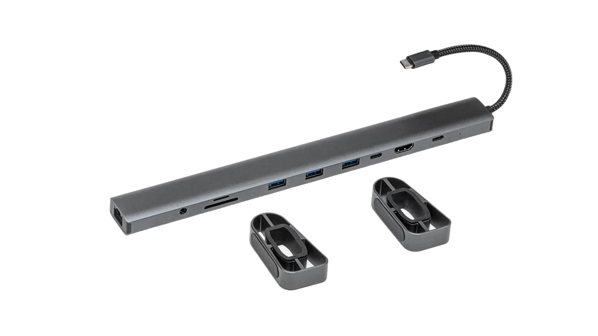 Bluestork HUB USB-C/10 ports/Gris, vue 2