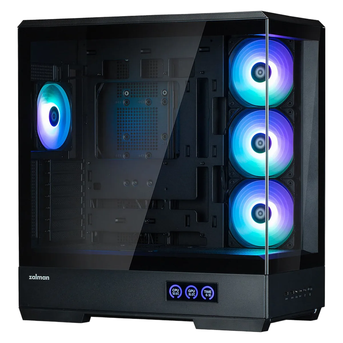Zalman P50 DS RGB Noir - MT/Sans Alim/ATX, vue 4