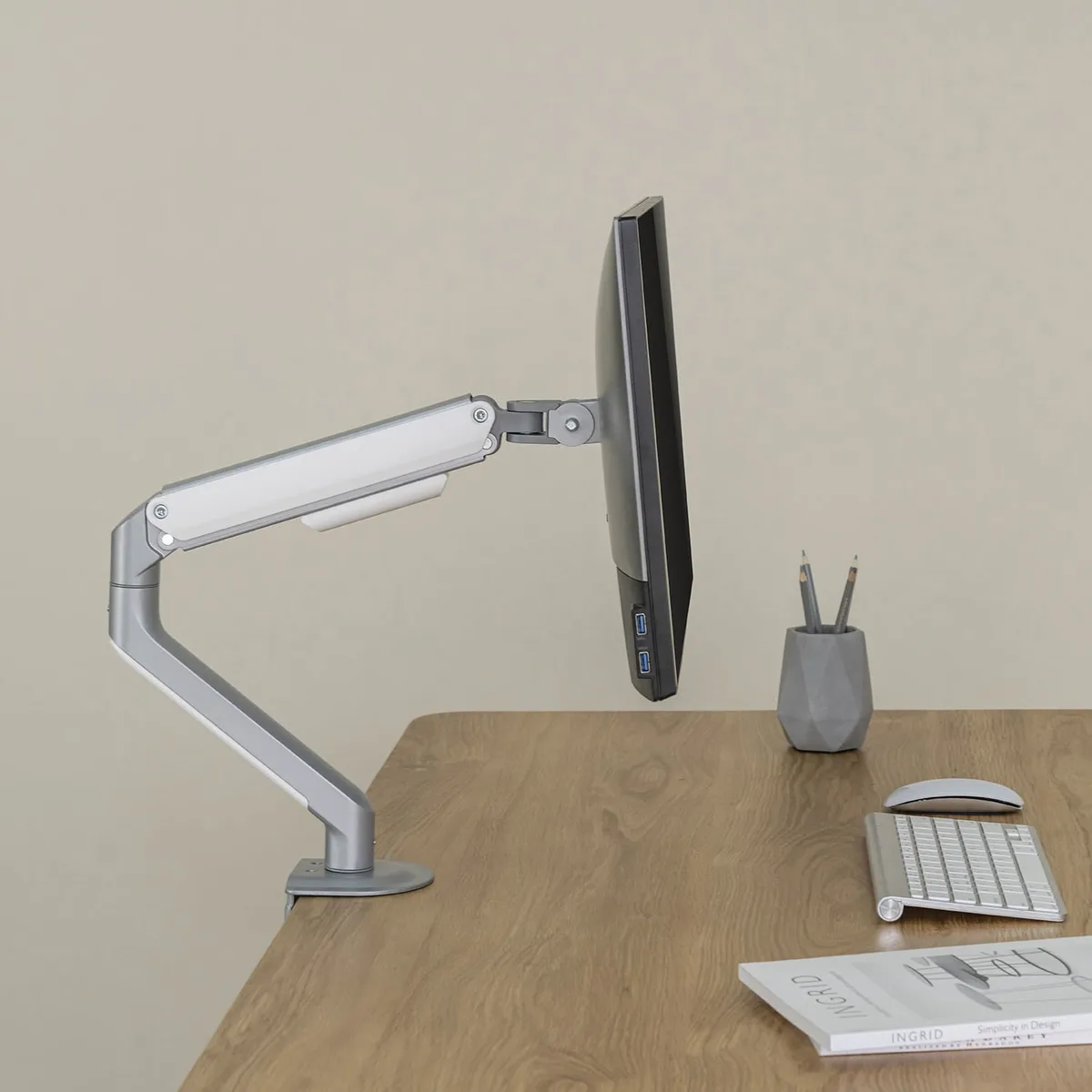 Kimex International Support de bureau Full Motion 1 écran PC 17"- 32" VESA Max 100x100 Charge Max 9Kg, vue 8