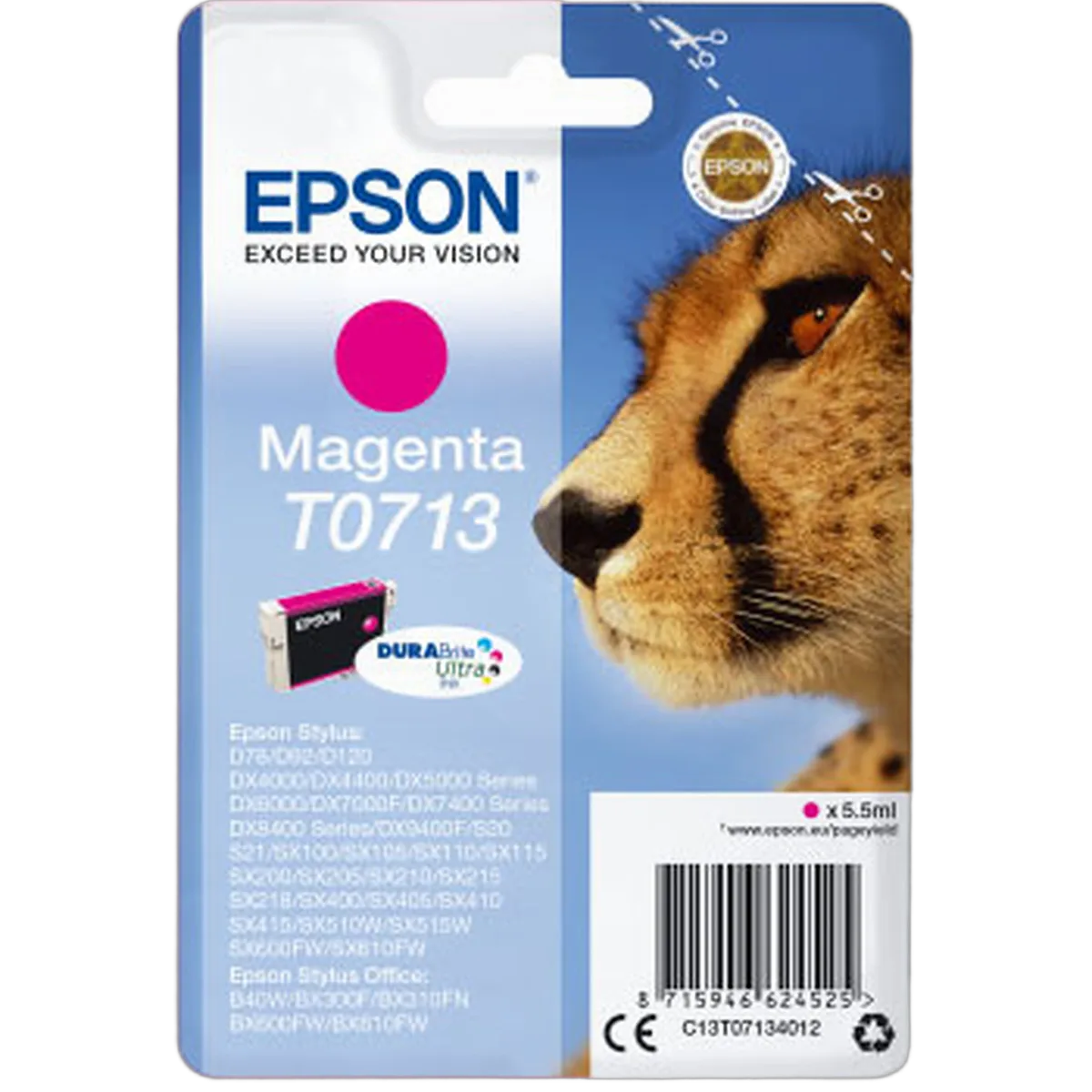 Epson Cartouche DURABrite T0713 Magenta, vue 1