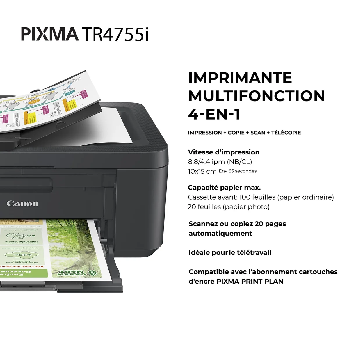 Canon PIXMA TR4755i Black, vue 2