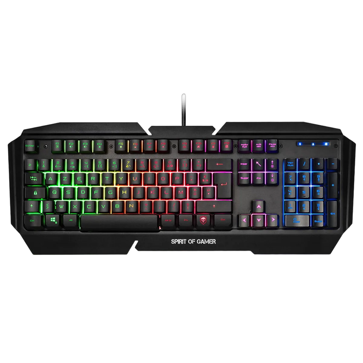 Spirit Of Gamer PRO-K5 - Membrane - Filaire - RGB - Noir, vue 1